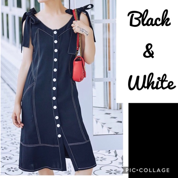 COSB Dresses & Skirts - Cute Black Dress w/Ties @ Shoulders